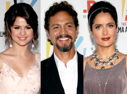 selena gomez, benjamin bratt, salma hayek selena gomez, benjamin bratt, salma hayek